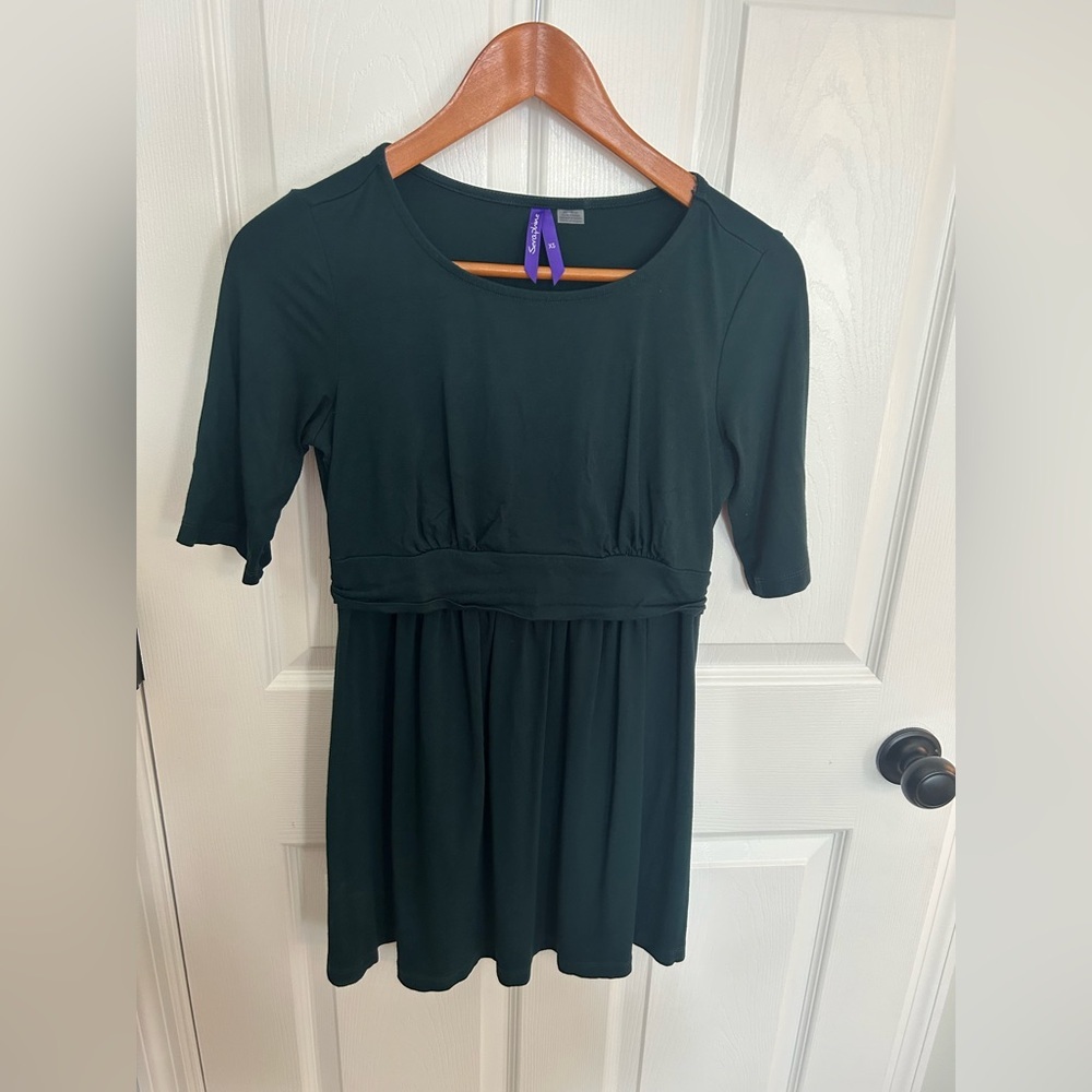 Seraphine maternity to nursing short sleeve fitted top XS - Picture 4 of 7